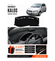 CHEVROLET KALOS (2009-2013) Uyumlu Torpido Örtüsü Torpido Kılıfı - Siyah Gri
