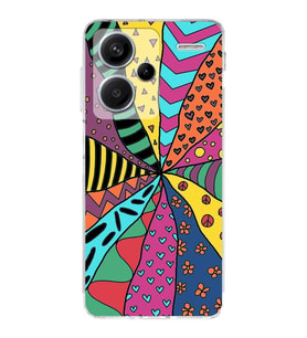 PrintiFy Xiaomi Redmi Note 13 Pro 4G ile Uyumlu Retro Color 4  Kamera Korumalı Şeffaf  Kılıf