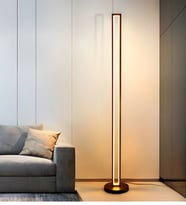 Modern Dikdörtgen Led Lambader (Siyah)