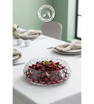 Selen Concept Bubble Model Orta Boy El Yapımı Cam Salata ve Sunum Kasesi (Şeffaf)