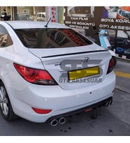 Hyundai Accent Blue Bagaj Üstü Slim Spoiler Parlak Siyah