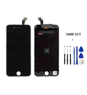 iPhone 6 Uyumlu Lcd Ekran Dokunmatik A+A KALİTE (LW MARKA) SİYAH + TAMİR SETİ