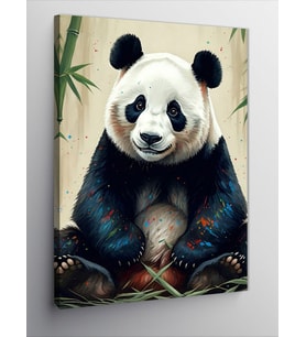 Kanvas Tablo Oturan Panda