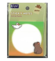 KRAF 7373-CB YAPIŞKANLI NOT KAĞIDI 73x73mm CAPYBARA 50 YP SİMLİ & PARILTILI (TEKLİ)