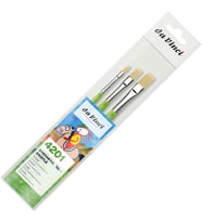 Vinci, Fit Synthetics Kıl, Set, 3 fırça, sağlam, akrilik, yağ, ahşap, tuval, kağıt ve karton için, hobi ve okul, kısa sap, Almanya'da üretilmiştir, boyut 4, 8, 12