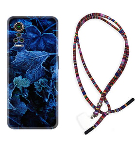 General Mobile GM 21 Pro GM 22 Pro Plus Kılıf Boyun Asklı Rasta Silikon Blue Foid 1628