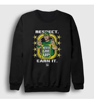 Presmono Unisex Siyah Never Give Up Güreş Wwe John Cena Sweatshirt 498623tt