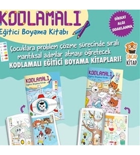 Kodlamalı Eğitici Boyama Kitabı 4-5 Yaş (2 Kitap Takım)