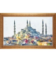 ALTIN ÇERÇEVELİ PASPARTULU TABLO CR1135