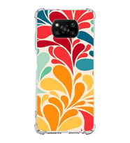 PrintiFy Poco X3 Uyumlu Retro Color 5 Baskılı Şeffaf Köşe Korumalı Antişok Kılıf