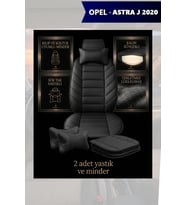 opel astra j 2020 Koltuk ve Kılıf uyumlu Yastık Lüks Siyah Minder 2 Minder 2 Yastık