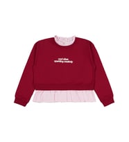 Civil Girls Cool Vibes Baskılı 10-13 Yaş Sweatshirt - Bordo