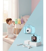 Mavi Mini Dijital Kamera Hd Video Ve Fotoğraf Çekimli Usb Şarjlı Kompakt Kayıt Cihazı