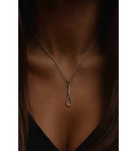 Halat Detaylı Unisex Kolye – 60 cm Zincirli Modern Tasarım
