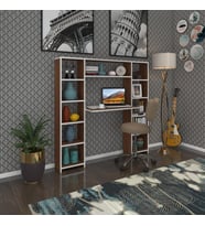 Kenzlife bilgisayar çalışma masası senna cvz 140*130*20 kitaplıklı ofis sekreter laptop