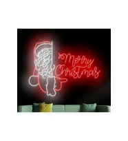 Merry Christmas Yazılı ve Şekilli Neon Tabela