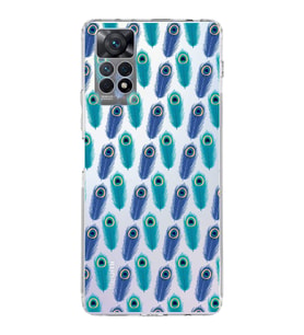 PrintiFy Xiaomi Redmi Note 12 Pro ile Uyumlu Nazar Boncuğu 4  Kamera Korumalı Şeffaf Silikon Kılıf