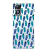 PrintiFy Xiaomi Redmi Note 12 Pro ile Uyumlu Nazar Boncuğu 4  Kamera Korumalı Şeffaf Silikon Kılıf
