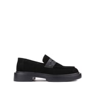Shoetyle - Siyah Süet Deri Bağcıksız Erkek Klasik Ayakkabı 250-2375
