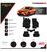 Renault Clıo 5 2020+ 3D Havuzlu Paspas (Siyah - Beyaz)