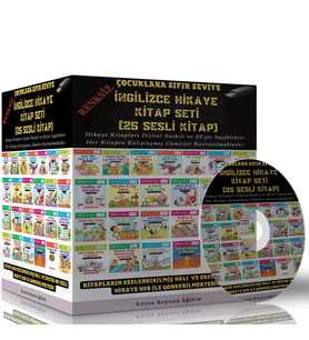 Çocuklara Sıfır Seviye İngilizce Hikaye Kitap Seti (25 Siyah Beyaz - Sesli Kitap)