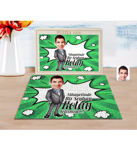 BK Gift Kişiye Özel Erkek Kolay Yetişmiyor Karikatürlü 1000 Parça Profesyonel Puzzle-1