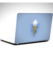 Dondurma ve Balina Minimal Laptop Sticker 14 inch (35X26CM)