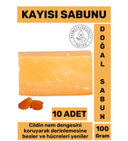 Doğal Güzel Kokulu Cilt Besleyici Yenileyici Saç Dökülmesine Karşı Organik Kayısı Sabunu 10 Adet