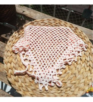El Yapımı Tığ Örgü Saç Bandı _ Bandana (Toz Pembe)