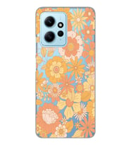 Redmi Note 12 4G Uyumlu Çiçek Desenli Şeffaf Telefon Kılıfı