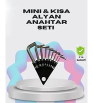 9 Parça Kısa Tip Alyan Seti Isıl İşlemli Profesyonel Kullanım