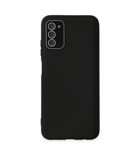 Samsung Galaxy A03s Kılıf Lansman Glass Kapak - Siyah