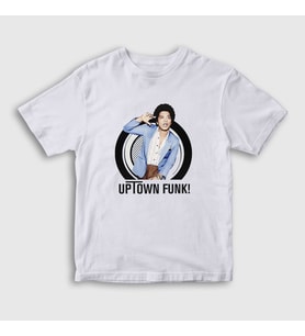 Presmono Unisex Çocuk Beyaz Uptown Funk Müzik Bruno Mars T-Shirt 477979tt