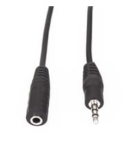 VCOM CV202 3.5MM 3MT STEREO UZATMA KABLO (Siyah - Beyaz)