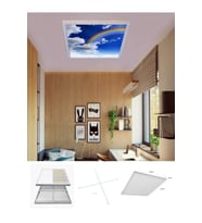 60watt-homojen Led Panel 60x60 -beyaz Kendinden Kasalı-Çocuk yatak Odası Avize-tavana Yapışık Lamba