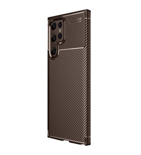 S25 Auto Focus Karbon Kapak - Kahverengi