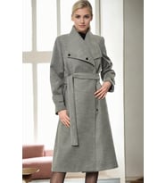 Z9645 DEWBERRY BAYAN PALTO-AÇIK GRİ