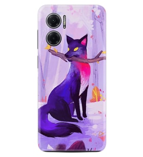 Xiaomi Redmi Note 11E Kılıf Silikon Desen Özel Seri Mor Kurt 1614