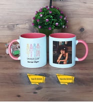 Modelist Kupa Bardak Pembe Fotoğraflı Modeliste Hediye