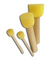 Brons Sünger Ponpon Fırça Seti 4Lü - 2 set