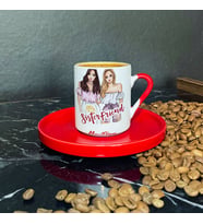 Sister Friend Kırmızı Türk Kahvesi Fincanı 001