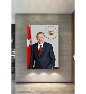 Tayyip Erdoğan Cumhurbaşkanı Rte Kanvas Tablo (7 Farklı Ölçü)
