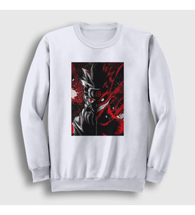 Presmono Unisex Beyaz Wild Anime Naruto Sweatshirt 134682tt (Beyaz)