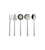 Elit Paslanmaz Çelik - 5 Parça Kepçe, Kevgir, Spatula, Kaşık, Çatal Takımı