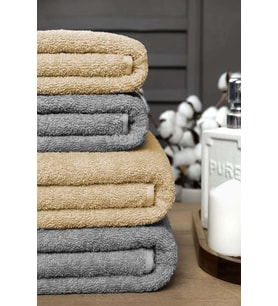 4 lü Banyo Havlusu Takımı Soft Büyük Havlulu Pamuklu Havlu Seti 90X150 Cm Gri (KAHVE)