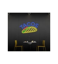 TACOS Yazılı ve Şekilli Neon Tabela