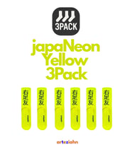 Japaneon Starter Pack (3 PACK) Neon Sarı Unisex Lifestyle & Spor Havlu Taban Organik Pamuklu 3'lü Çorap Seti