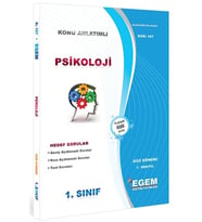 Egem Eğitim Yayınları AÖF 1. Sınıf Psikoloji Güz Dönemi 1. Yarıyıl Konu Anlatımlı Soru Bankası (Çok Renkli)
