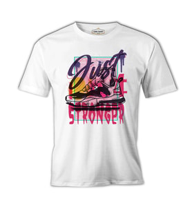 Sports Shoes  in Graffiti Style Beyaz Erkek Tshirt