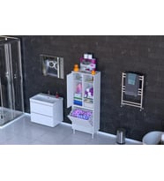 Modilayn İNCİ 55x160 cm Kirli Çamaşır Sepetli Banyo Dolabı